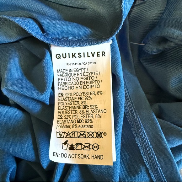 Quiksilver Men's Solid Streak Long Sleeve Rashguard UPF 50+, XXXL, Blue, NWT - Picture 5 of 11